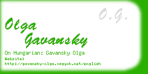 olga gavansky business card